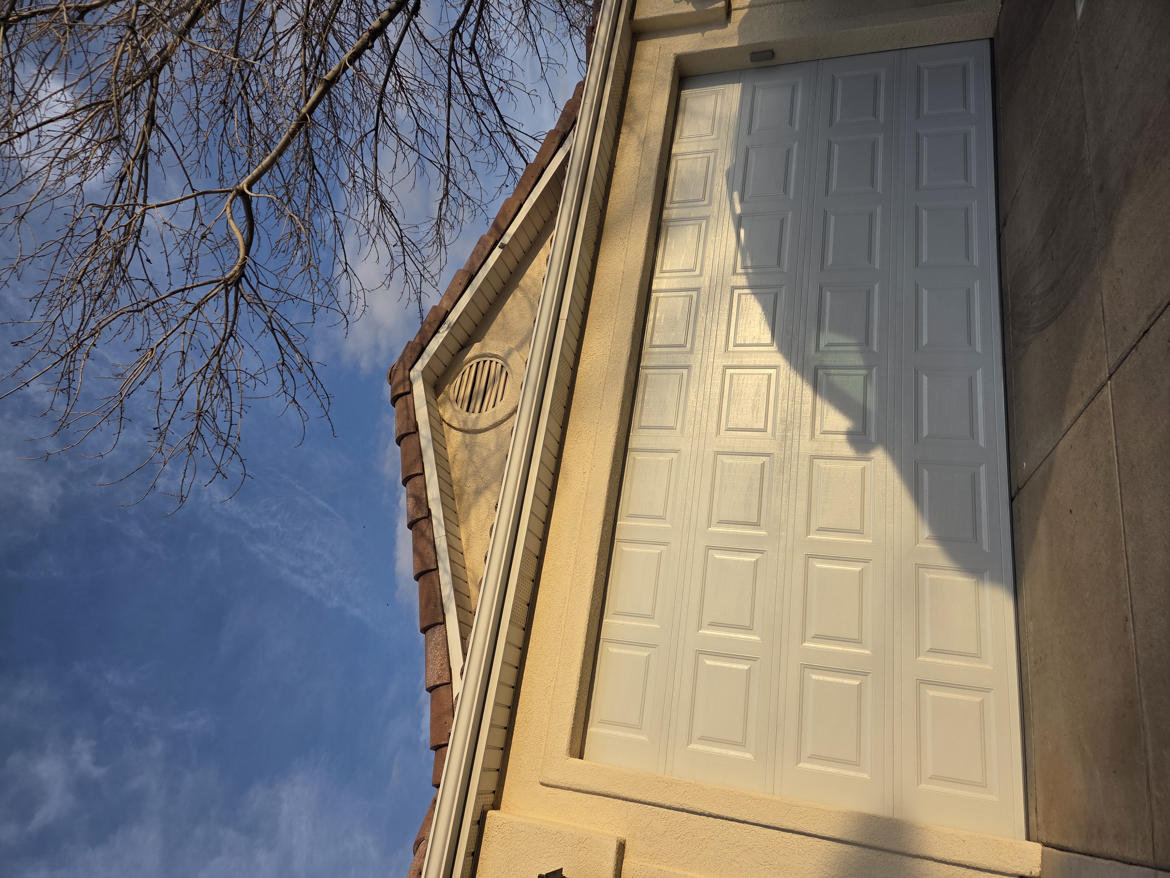 Completed garage door installation on a Southern Utah home